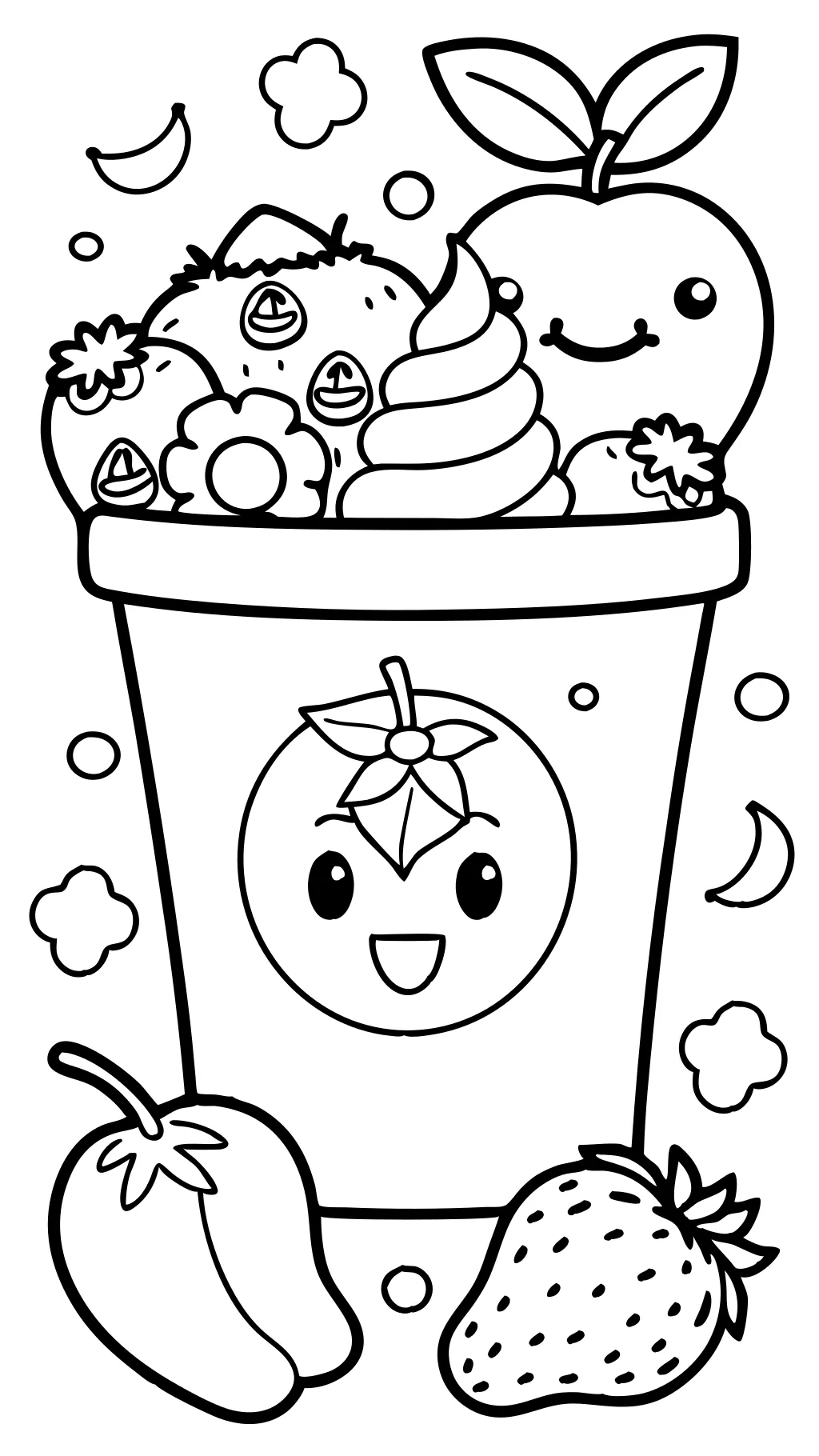 healthy snacks coloring pages